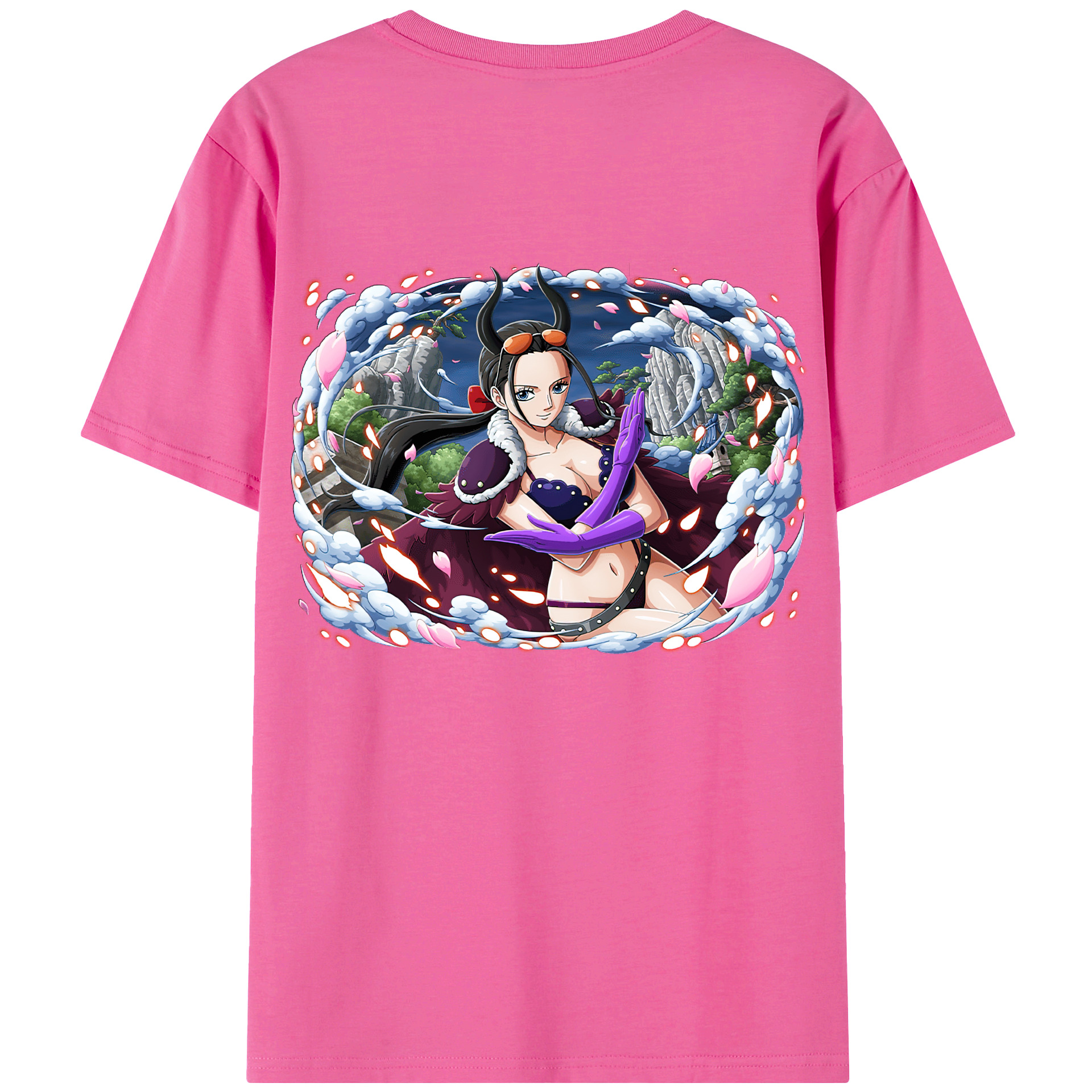 ワンピース ニコ・ロビン ONE PIECE Nico Robin レディース半袖Tシャツ(バックプリント)